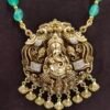 IMG_20260804_120726 One gram gold Jewellery | Long Green beads | Chain with Ganesh Locket and Earrings
