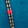 One Gram gold Jewellery | long black beads | with Corals with out locket | 24 inches