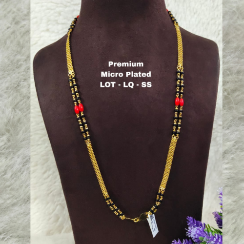 One Gram gold long black beads with Corals with out locket... 24 inches One Gram gold long black beads with Corals with out locket... 24 inches