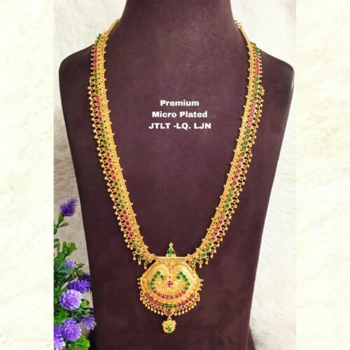 One gram gold Muvvala haram Gold Replica one gram gold Jewellery