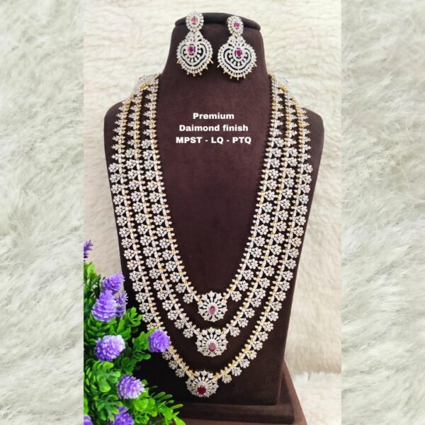 One gram Daimod finish haram... One gram gold Bridal Jewellery