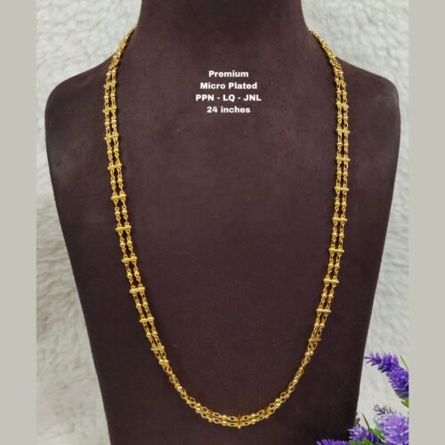 One gram gold Plain chains... One gram gold Thali chains... 24 inches.. 2 line One gram gold Plain chains... One gram gold Thali chains... 24 inches.. 2 line