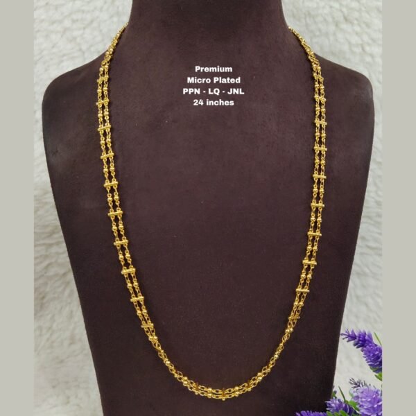 One gram gold Plain chains... One gram gold Thali chains... 24 inches.. 2 line