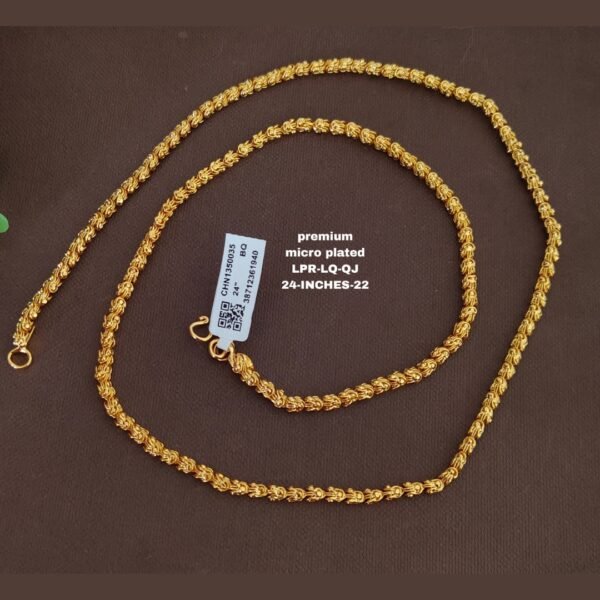 One gram gold Plain chains... One gram gold Thali chains... 24 inches..