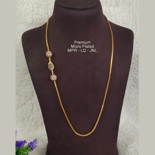 One gram gold Plain chains with side brooch... One gram gold Thali chains. 24 inches.. One gram gold Plain chains with side brooch... One gram gold Thali chains. 24 inches..