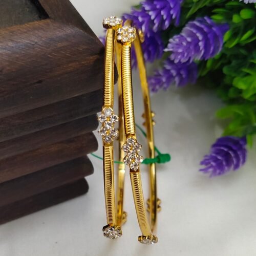 One gram gold Jewellery - One gram gold Bangles - Bridal Bangles - Function wear Bangles - South Indian Jewellery