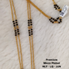 One gram gold Jewellery | long black beads with Out locket | 30 Inches