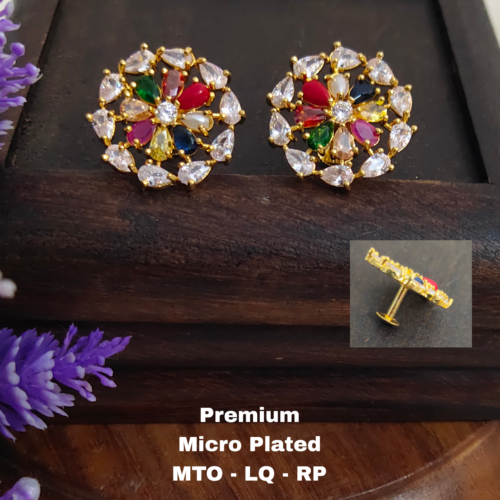 One gram gold Earrings | One gram gold stud | Earrings