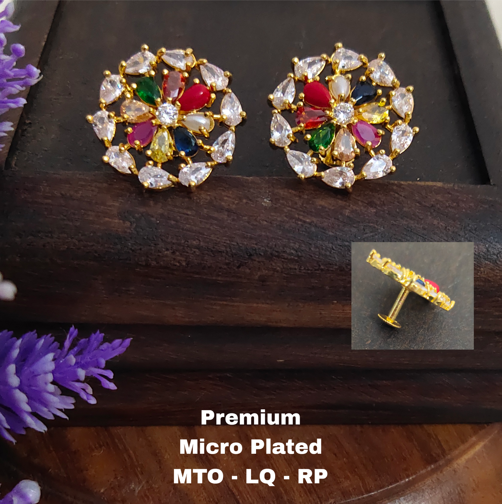 One gram gold Earrings | One gram gold stud | Earrings