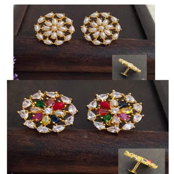 One gram gold earrings... One gram gold studs.. Earrings