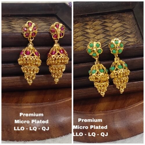 One gram gold earrings... One gram gold jumka. Earrings... Butta kammalu