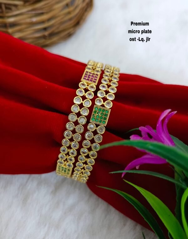 One gram gold Jewellery - One gram gold Bangles  - Lush Queens jewellery