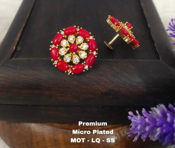 One gram gold Earrings - One gram gold Jewellery - Lush queens jewellery