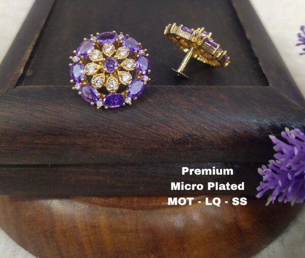 One gram gold Earrings - One gram gold Jewellery - Lush queens jewellery