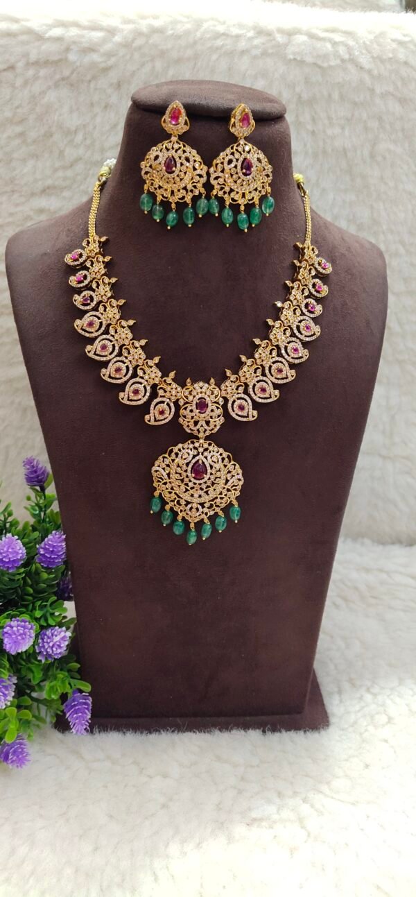 One gram gold Jewellery - South Indian Jewellery - One gram gold Necklaces