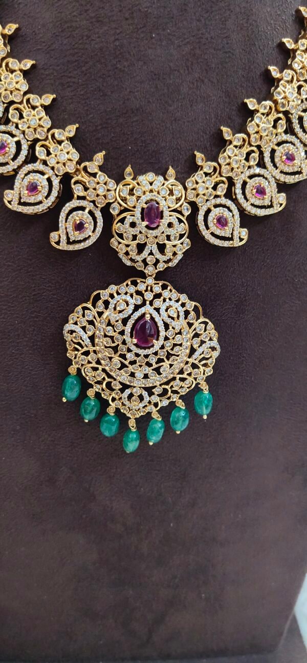 One gram gold Jewellery - South Indian Jewellery - One gram gold Necklaces