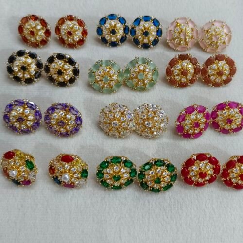 One gram gold Earrings - One gram gold Jewellery - Lush queens jewellery