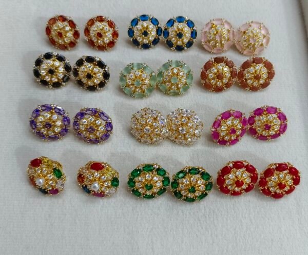 One gram gold Earrings - One gram gold Jewellery - Lush queens jewellery