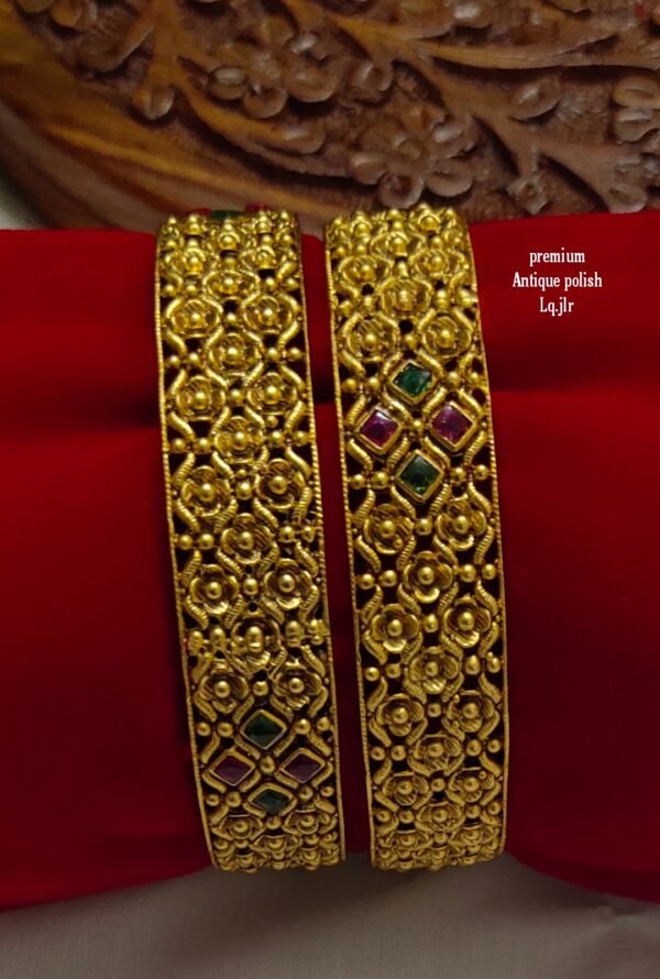One gram gold Jewellery - One gram gold Bangles - Bridal Bangles - Function wear Bangles - South Indian Jewellery