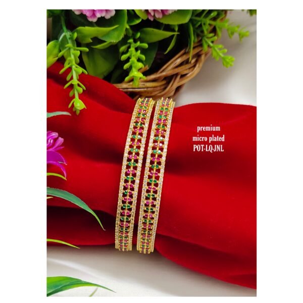 One gram gold Jewellery - One gram gold Bangles  - Lush Queens jewellery