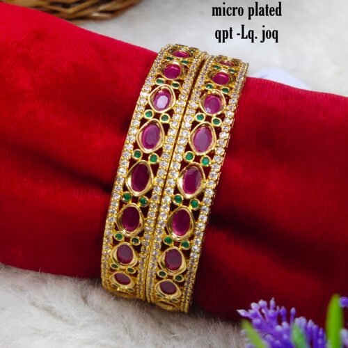 One gram gold jewellery - One gram gold bangles - Lush Queens Jewellery