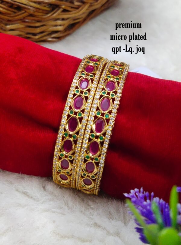 One gram gold jewellery - One gram gold bangles - Lush Queens Jewellery