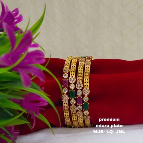 One gram gold Jewellery - One gram gold Bangles  - Lush Queens jewellery