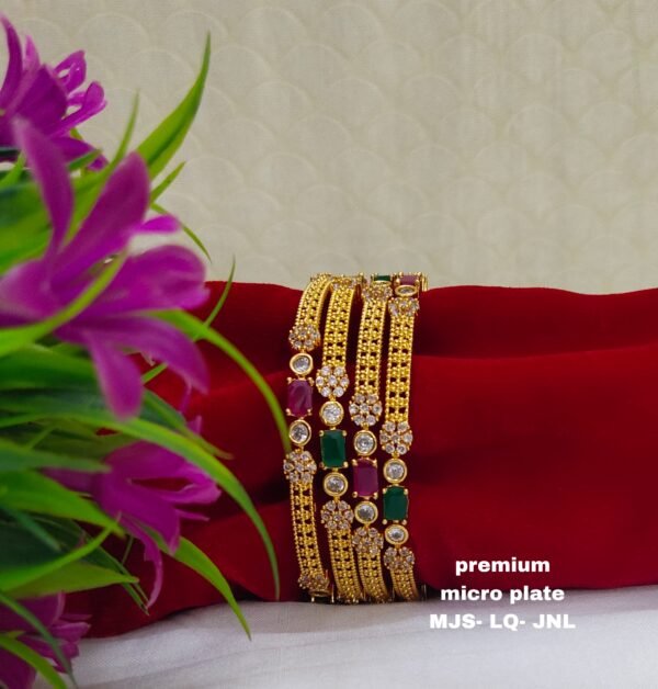 One gram gold Jewellery - One gram gold Bangles  - Lush Queens jewellery