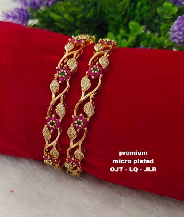 One gram gold jewellery - One gram gold bangles - Lush queens Bangles