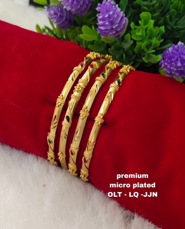 One gram gold Jewellery  - One gram gold Bangles - Lush queens jewellery