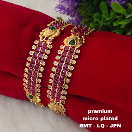 One gram gold Jewellery - One gram gold Bangles  - Lush Queens jewellery