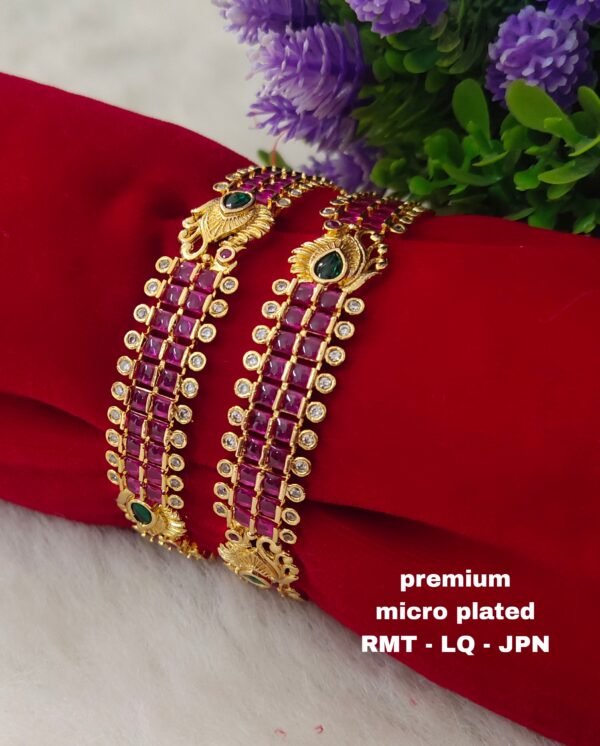 One gram gold Jewellery - One gram gold Bangles  - Lush Queens jewellery