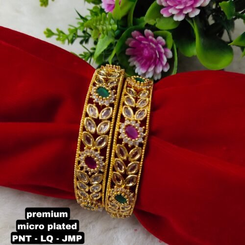 One gram gold jewellery - One gram gold Bangles - Lush queens Jewellery