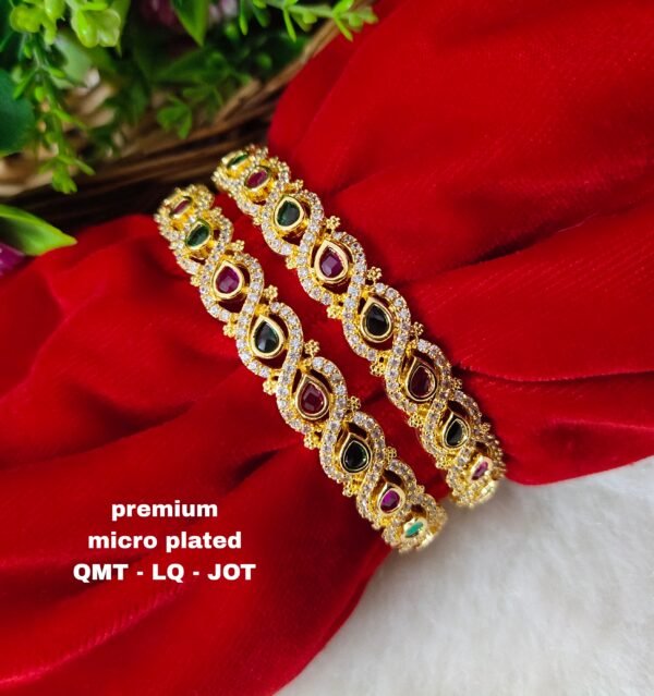 One gram gold Jewellery - One gram gold Bangles  - Lush queens jewellery