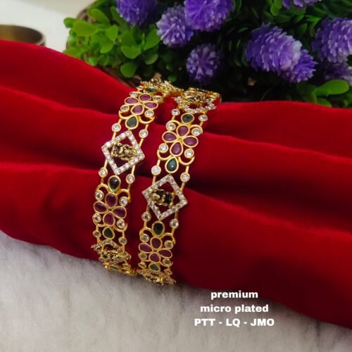 One gram gold Jewellery - One gram gold Bangles - Function wear Bangles - South Indian Jewellery
