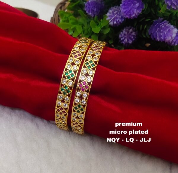 One gram gold jewellery - One gram gold bangles - Lush queens jewellery