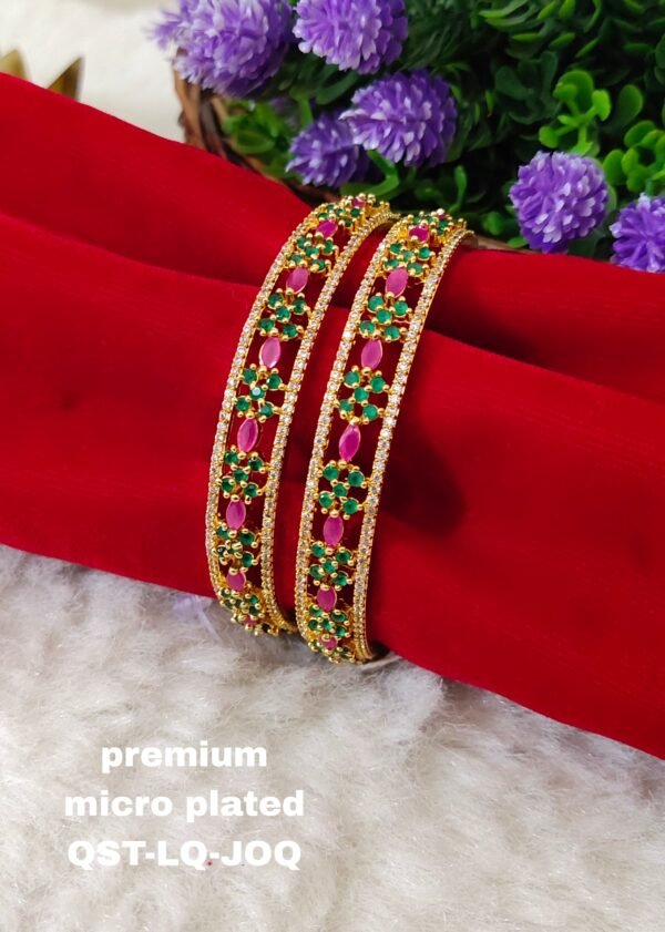 One gram gold Jewellery - One gram gold Bangles  - Lush Queens jewellery