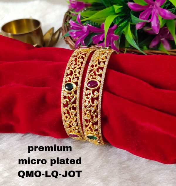 One gram gold Jewellery - One gram gold Bangles - Lush Queens jewellery