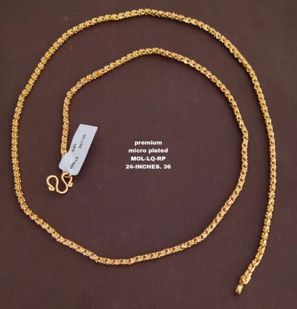 Picsart_24-10-22_15-29-42-551 One gram gold Jewellery - One gram gold Plain Chains - Lush Queens jewellery - One Gram Gold Thali Chains - 24 Inches..