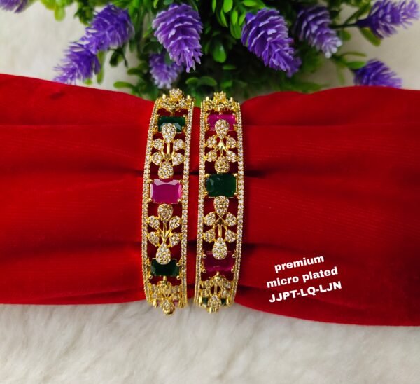 One gram gold Jewellery - One gram gold Bangles  - Lush Queens jewellery