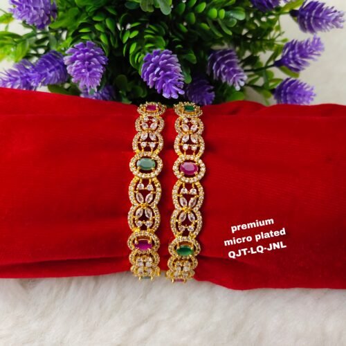 One gram gold Jewellery - One gram gold Bangles  - Lush Queens jewellery