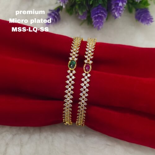 One gram gold Jewellery - One gram gold Bangles  - Lush Queens jewellery