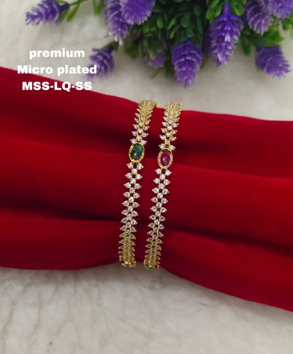 One gram gold Jewellery - One gram gold Bangles  - Lush Queens jewellery