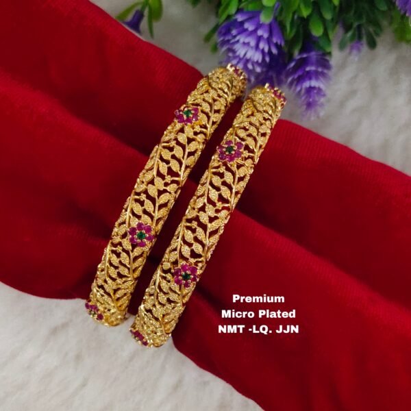 One gram gold Jewellery - One gram gold Bangles  - Lush Queens jewellery