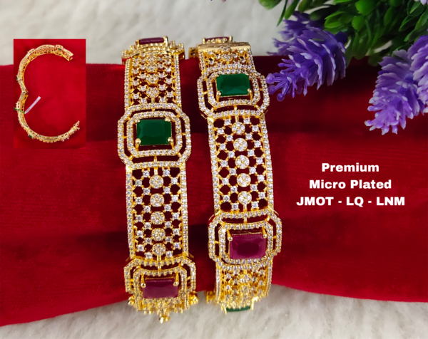 One gram gold Jewellery - One gram gold Bangles  - Lush Queens jewellery
