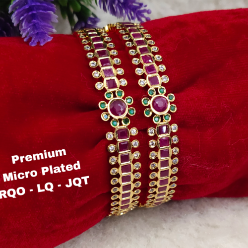 One gram gold Jewellery - One gram gold Bangles  - Lush Queens jewellery