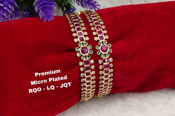 One gram gold Jewellery - One gram gold Bangles  - Lush Queens jewellery