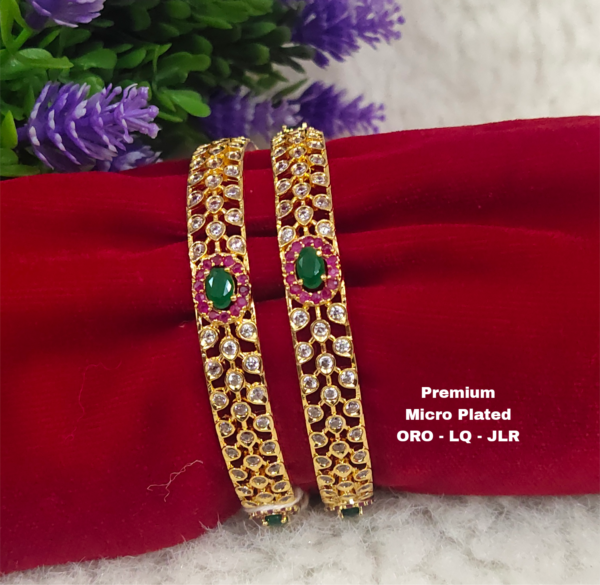 One gram gold Jewellery - One gram gold Bangles - Lush Queens Bangles