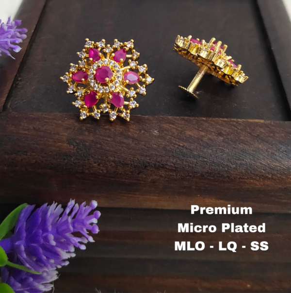 One gram gold Jewellery - One gram gold Earrings - Stud earrings