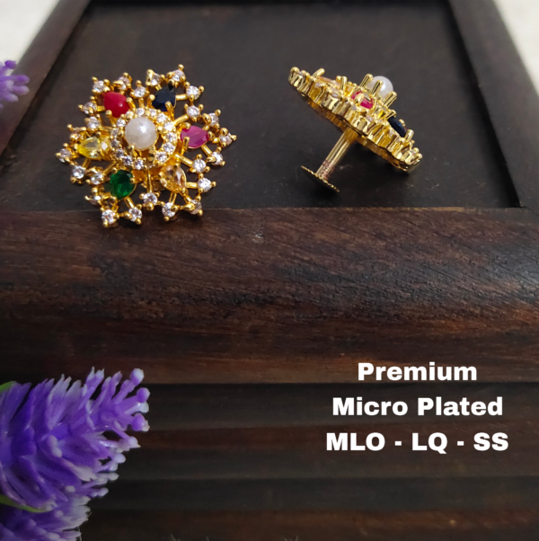 One gram gold Jewellery - One gram gold Earrings - Stud earrings